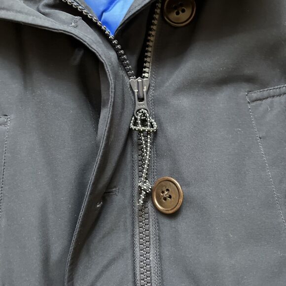 J.Crew Nordic Down Parka Women Small Navy Sherpa Hood Faux Fur Trim Preppy Heavy - Picture 6 of 11